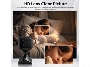 Lexuma XCAM Ultra — 1296P Quad-HD @ 15fps (highest in XCAM line) mini security camera, lifestyle 3 view