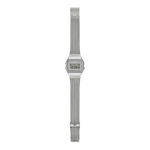 Casio Vintage Silver Mesh Stainless Steel Digital Watch A158WEM-7EF - detail photo 3