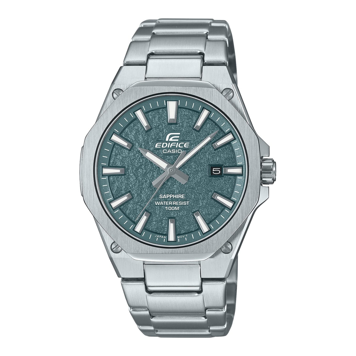 Casio Edifice Teal Green Dial Sapphire Stainless Steel Slim Watch EFR-S108DE-3AVUEF - main product photo