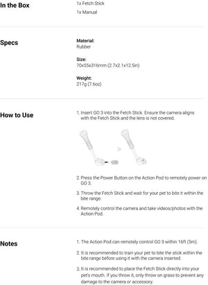 Insta360-GO-3-Fetch-Stick Spec