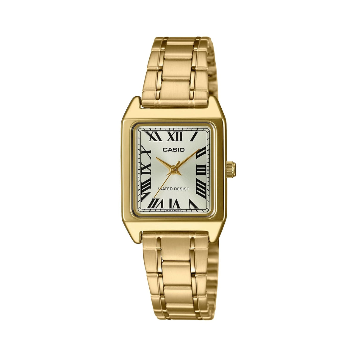 Casio Ladies Gold Tone Square Roman Numeral Dial Stainless Steel Watch LTP-V007G-9BUDF - main product photo