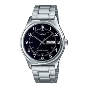 Casio Enticer Black Roman Numeral Dial Stainless Steel Men's Watch MTP-V006D-1BUDF - detail photo 2