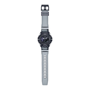 Casio G-Shock GA-2200SKL-8AER smoke-gray resin strap, full side profile view