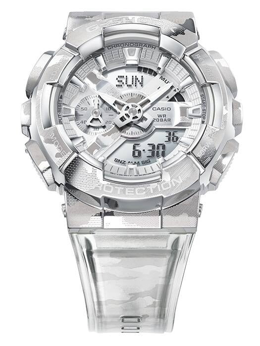 Casio G-Shock GM-110SCM-1AER close-up front view showing chronograph subdials