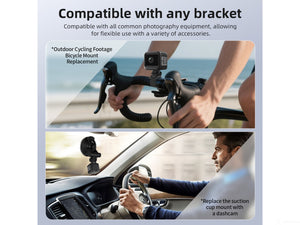 XCAM Max compatible with any bracket — bike mount and car dashcam use