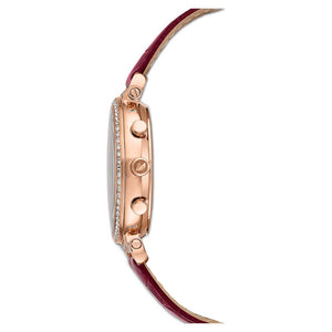 swarovski-5580345-swiss-made-leather-strap-red-rose-gold-tone-finish-passage-chrono-watch