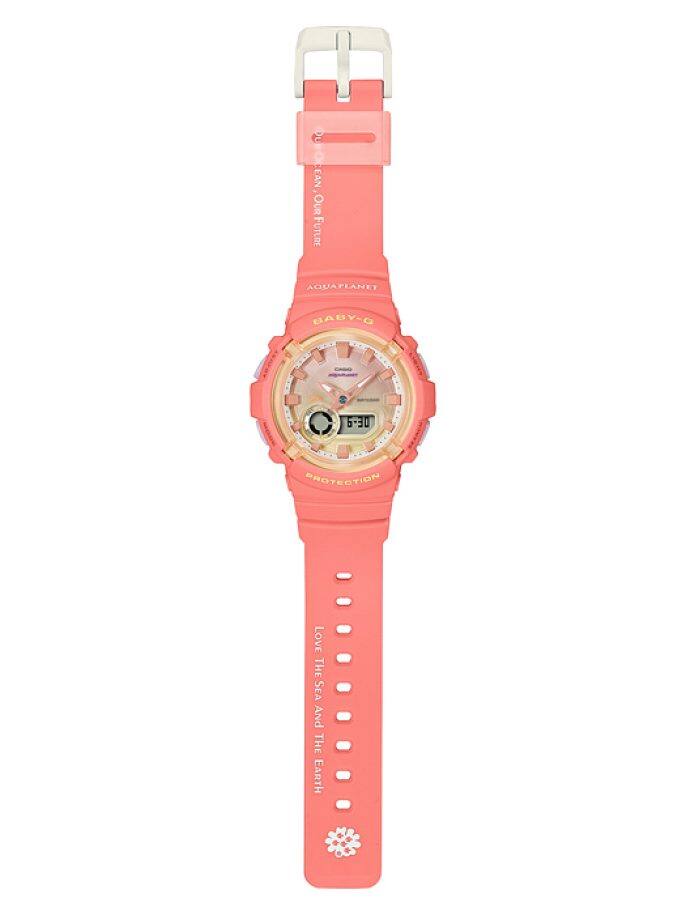 CASIO BABY-G Aqua Planet Pink and White Watch #BGA-280AQ-4ADR