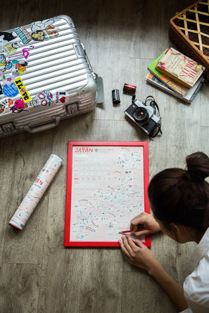 Japan Scratch Travel Map - Travel to Japan - GadgetiCloud