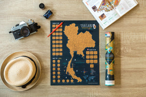 Thailand Scratch Travel Map - Travel to Thailand - GadgetiCloud