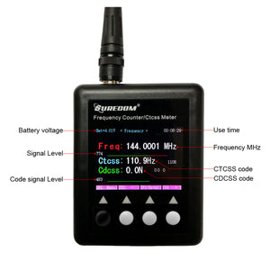 New ver 4.0 Frequency Counter SF-401 Plus Surecom Portable CTCSS/DCS Decoder - GadgetiCloud