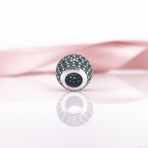 Pandora SEND A GIFT IDEA Green Pavé Ball Charm #791051CZN