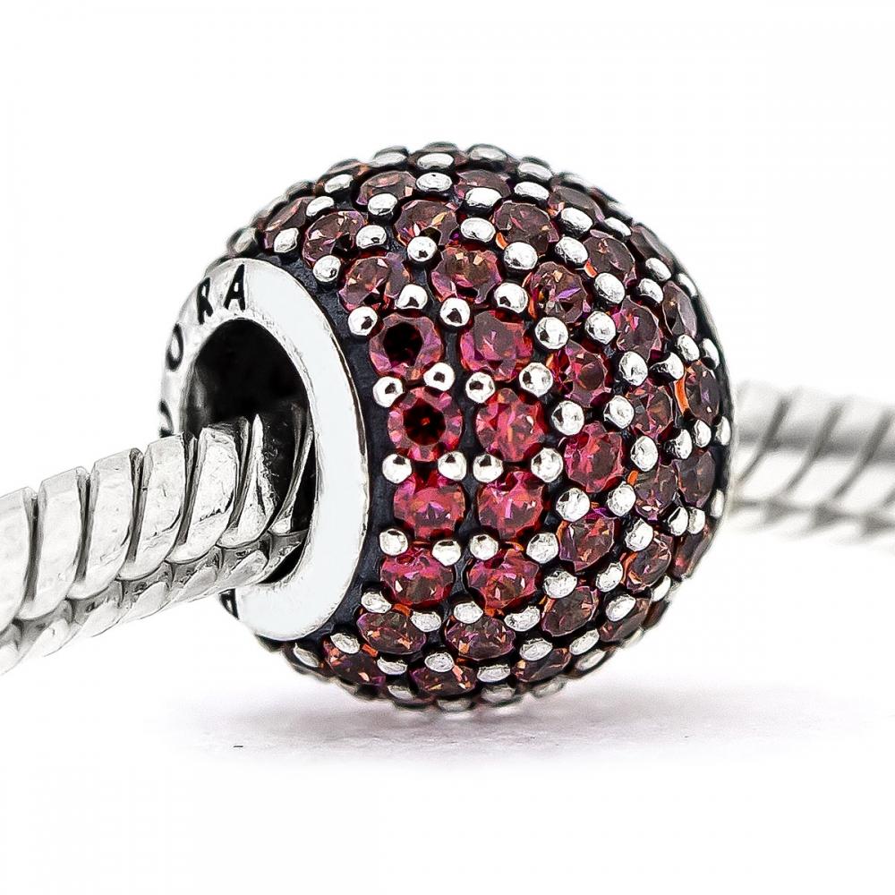 Pandora Red Pave Ball Charm #791051CZR