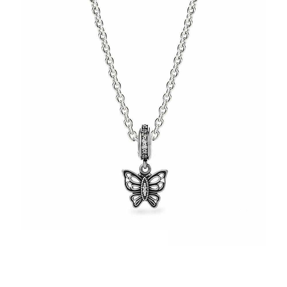 Pandora Vintage butterfly pendant charm #791255CZ
