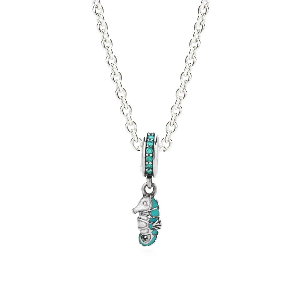 Pandora SEND A GIFT IDEA Tropical seahorse pendant charm #791311MCZ