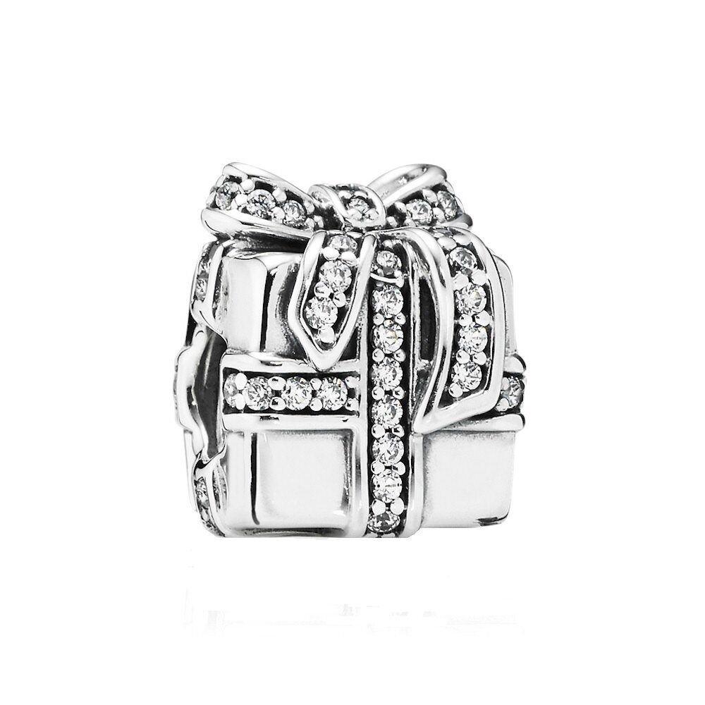 Pandora Sparkling Present Charm #791400CZ - Main Image