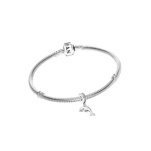 Pandora Dolphin silver dangle with cubic zirconia #791541CZ