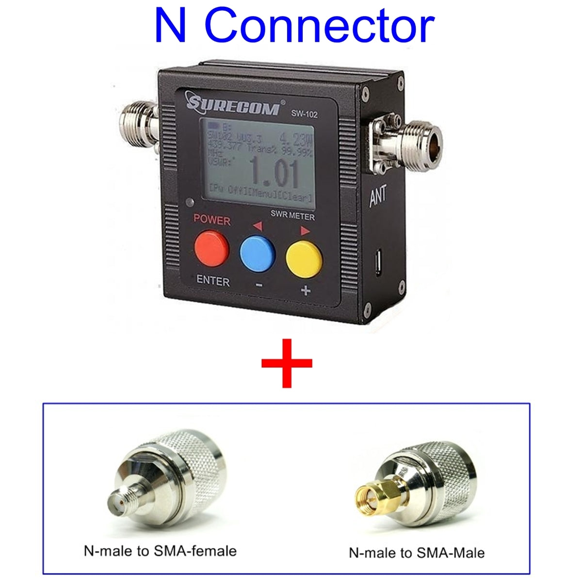 SURECOM SW-102 VU V.S.W.R. POWER METER with frequency counter - GadgetiCloud