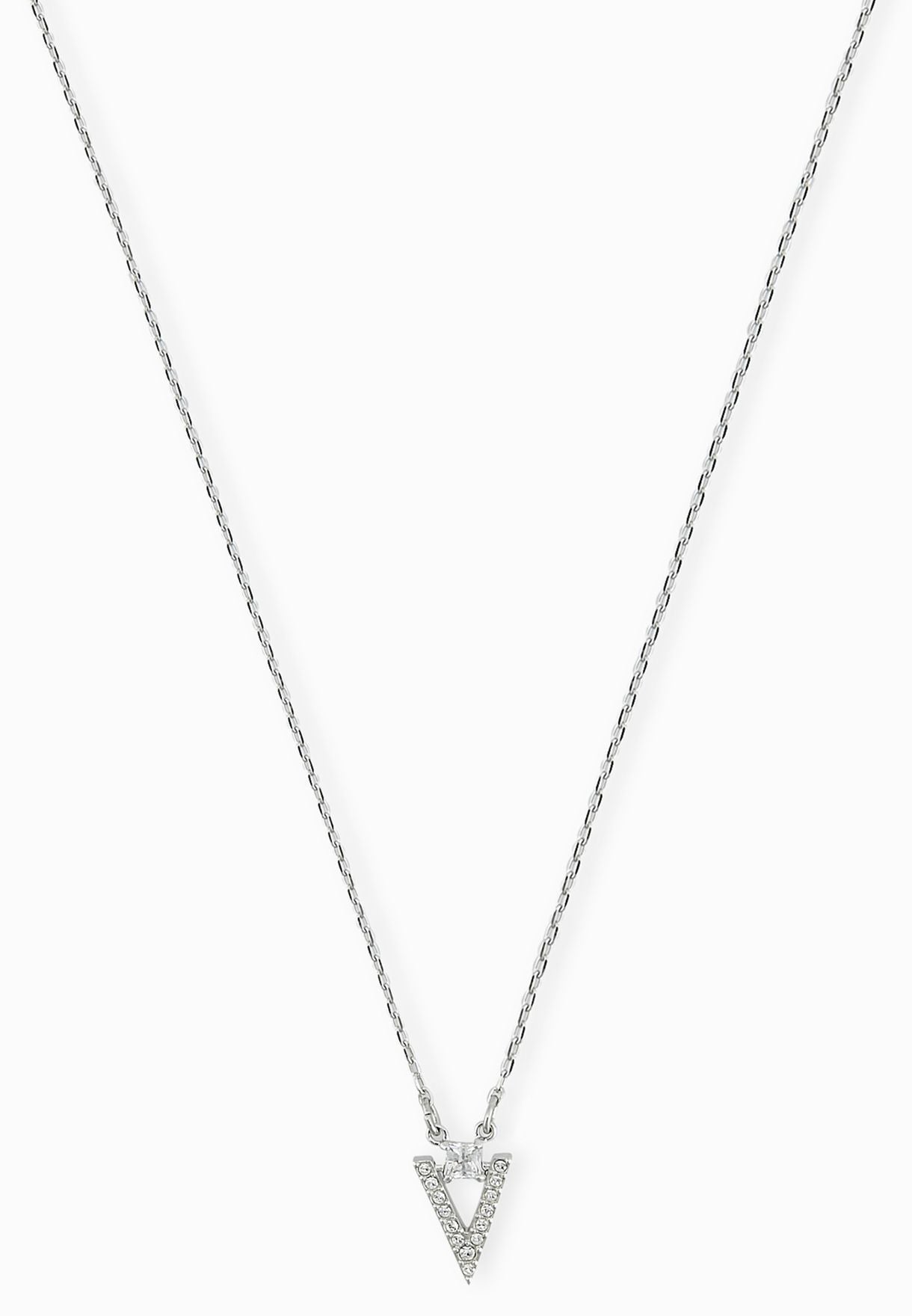 SWAROVSKI Funk Rhodium & Clear Crystal Necklace #5241271