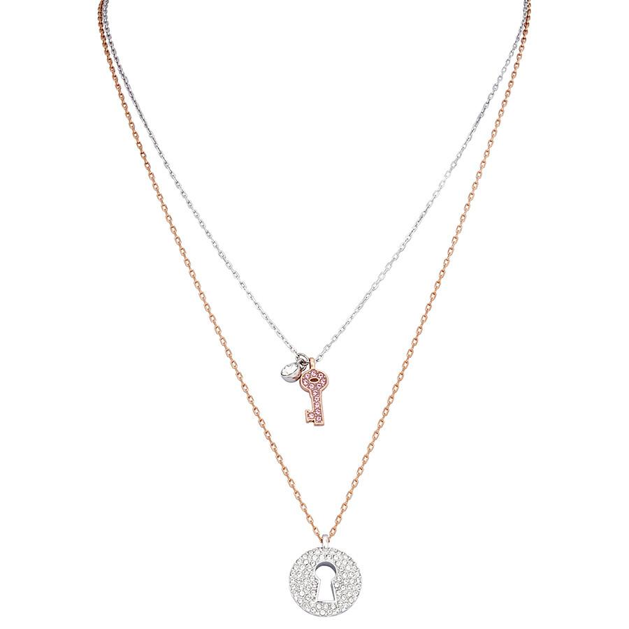 SWAROVSKI Crystal Wishes Key Pendant Set - Pink #5272240