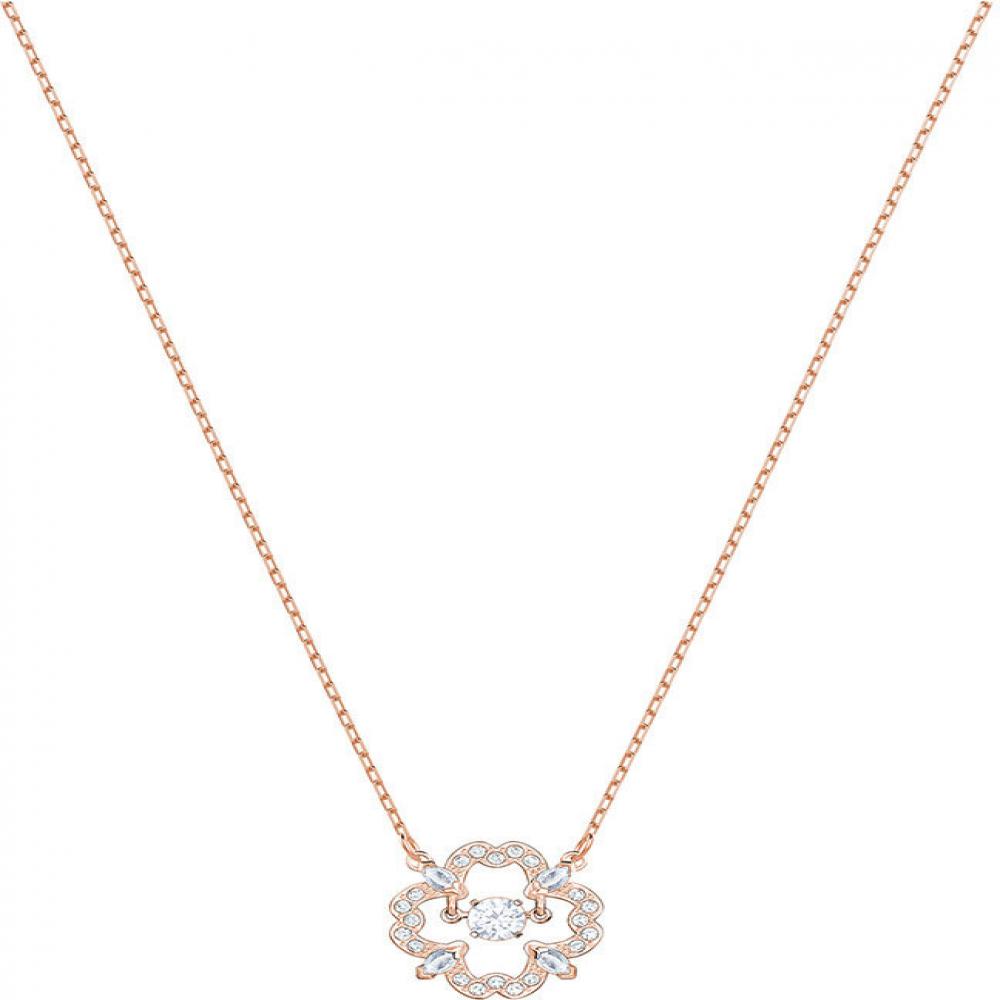 SWAROVSKI Sparkling Dance Rose Gold Plated Necklace #5408437