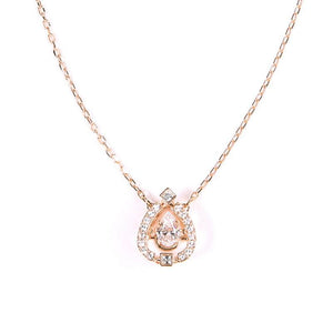 SWAROVSKI Sparkling Dance Pear Necklace - Rose Gold #5451993