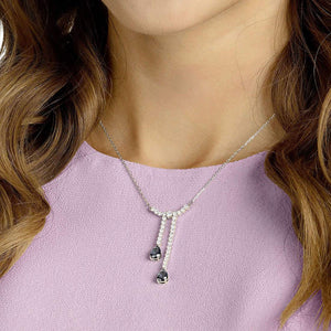 SWAROVSKI Crystal Vintage Y Necklace, White, Rhodium Plating #5457628