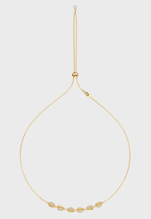SWAROVSKI Shell Choker -White & Gold-tone plated #5512712