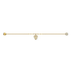 SWAROVSKI Remix Gold Tone Plated White Crystal Palm Leaf Bracelet - M size #5528850