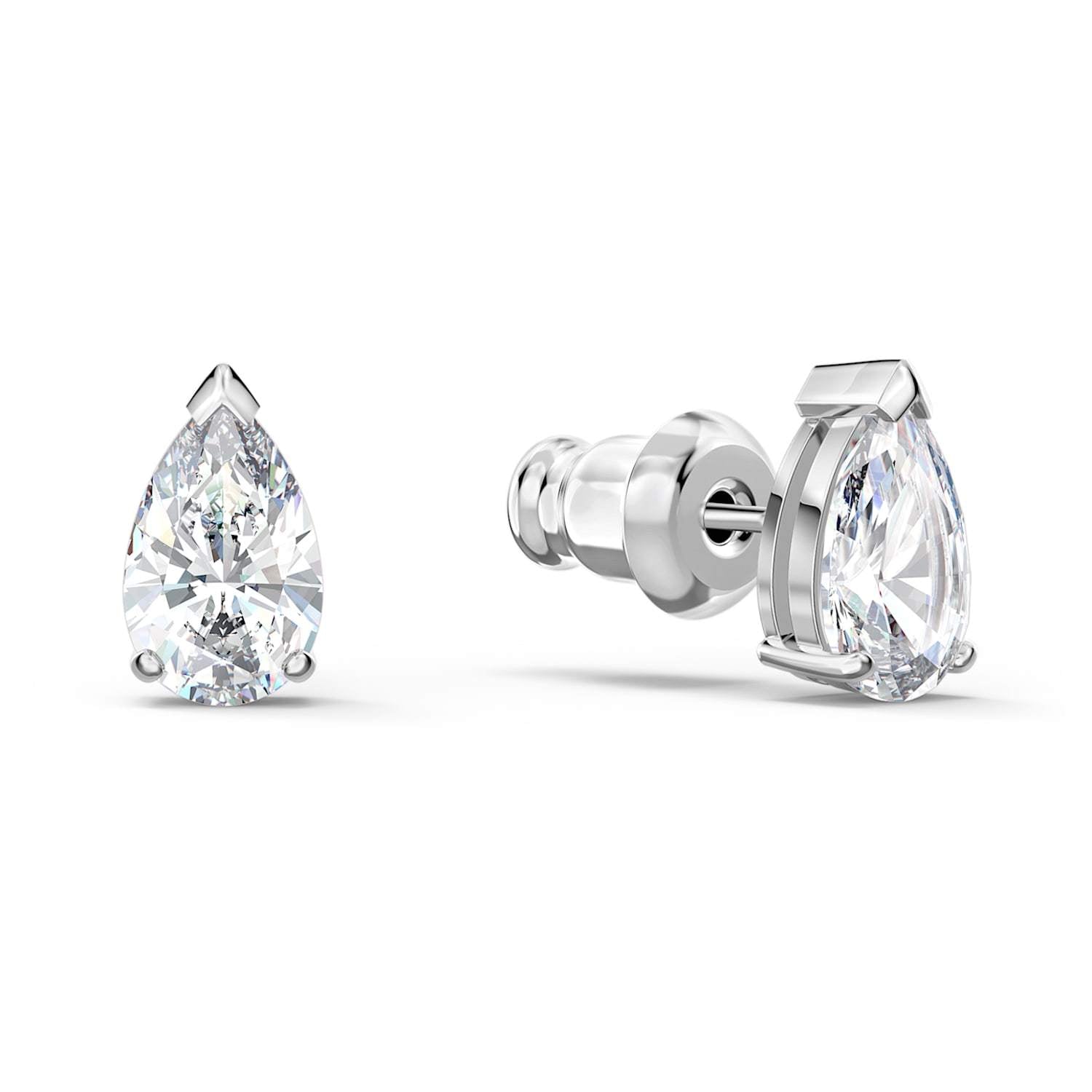 SWAROVSKI Attract Pear Stud Pierced Earrings - White #5563121
