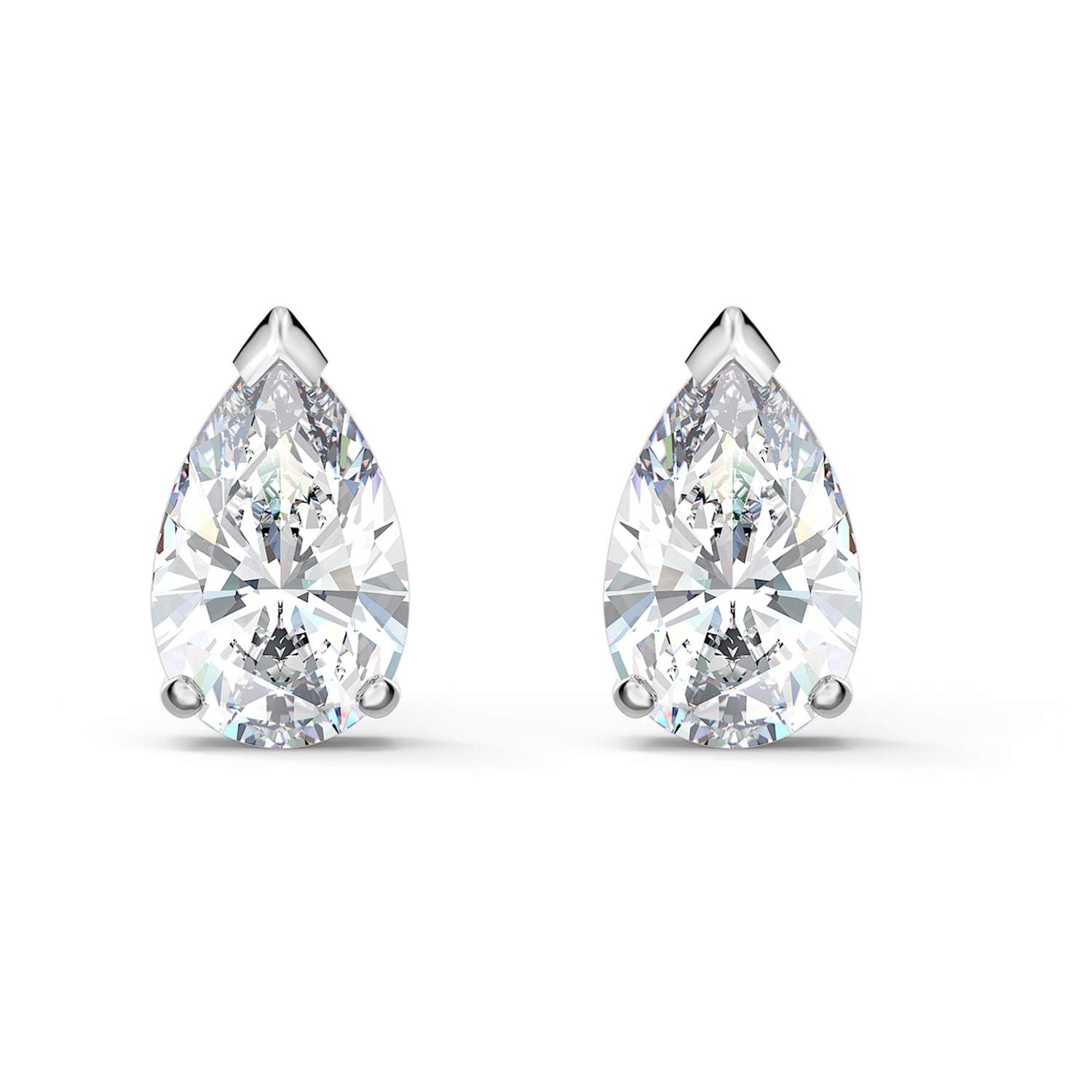 SWAROVSKI Attract Pear Stud Pierced Earrings - White #5563121