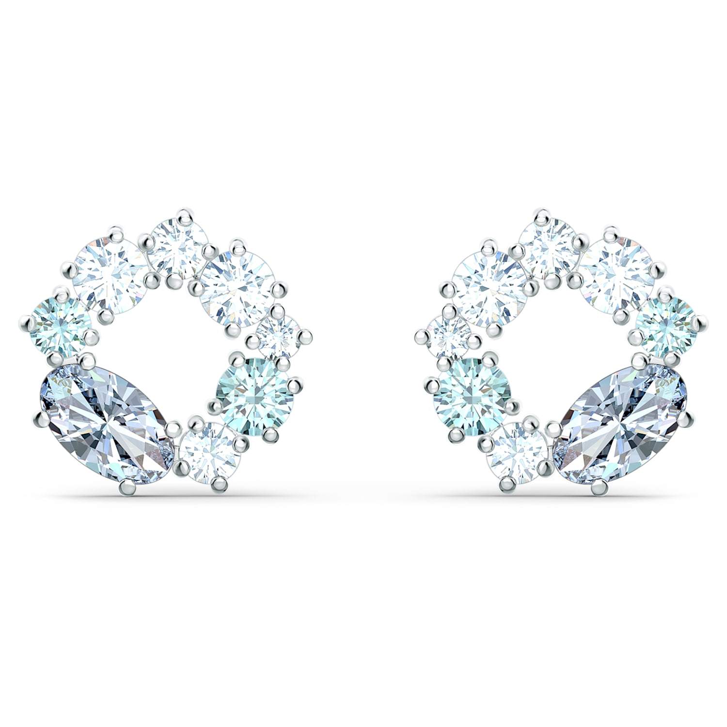 SWAROVSKI Attract Circular stud earrings - Blue #5570943