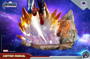 漫威復仇者聯盟:Marvel隊長正版模型手辦人偶玩具 Marvel's Avengers: Endgame Premium PVC Captain Marvel official figure toy listing foot