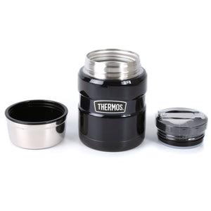 膳魔師 Thermos SK3000系列 不鏽鋼食物燜燒壺 - 四色可選(藍/紅/綠/粉)Thermos SK3000 Series Stainless Steel Food Jar 470mL With Spoon (Midnight Blue) Side View