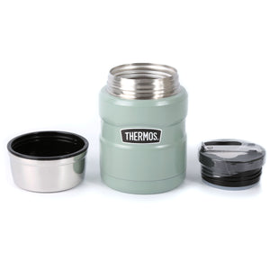 膳魔師 Thermos SK3000系列 不鏽鋼食物燜燒壺 - 四色可選(藍/紅/綠/粉)Thermos SK3000 Series Stainless Steel Food Jar 470mL With Spoon (Mint Green) side View