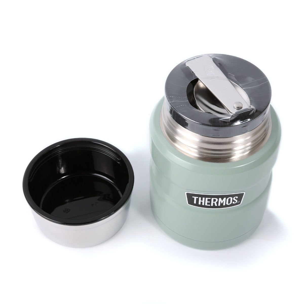 膳魔師 Thermos SK3000系列 不鏽鋼食物燜燒壺 - 四色可選(藍/紅/綠/粉)Thermos SK3000 Series Stainless Steel Food Jar 470mL With Spoon (Mint Green) Top View
