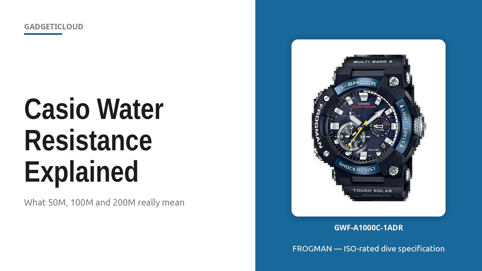 Casio G-Shock FROGMAN GWF-A1000C-1ADR ISO-rated dive watch