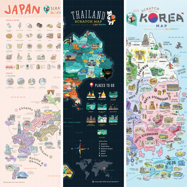 Scratch Maps & Postcards