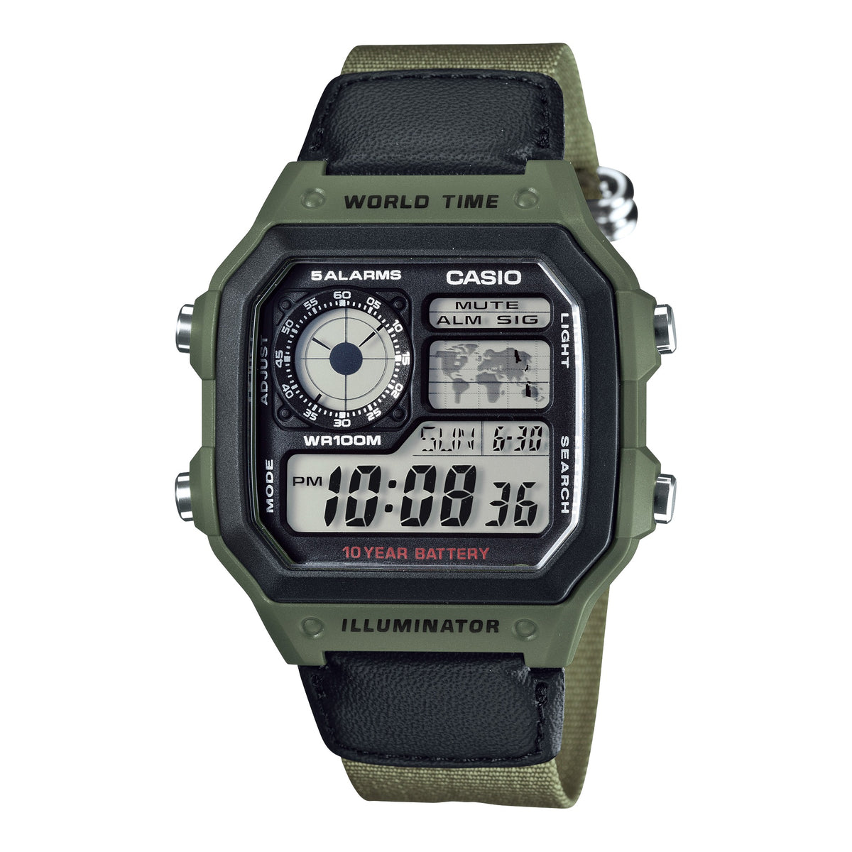 CASIO Classic Green Watch #AE-1200WHB-3BVDF
