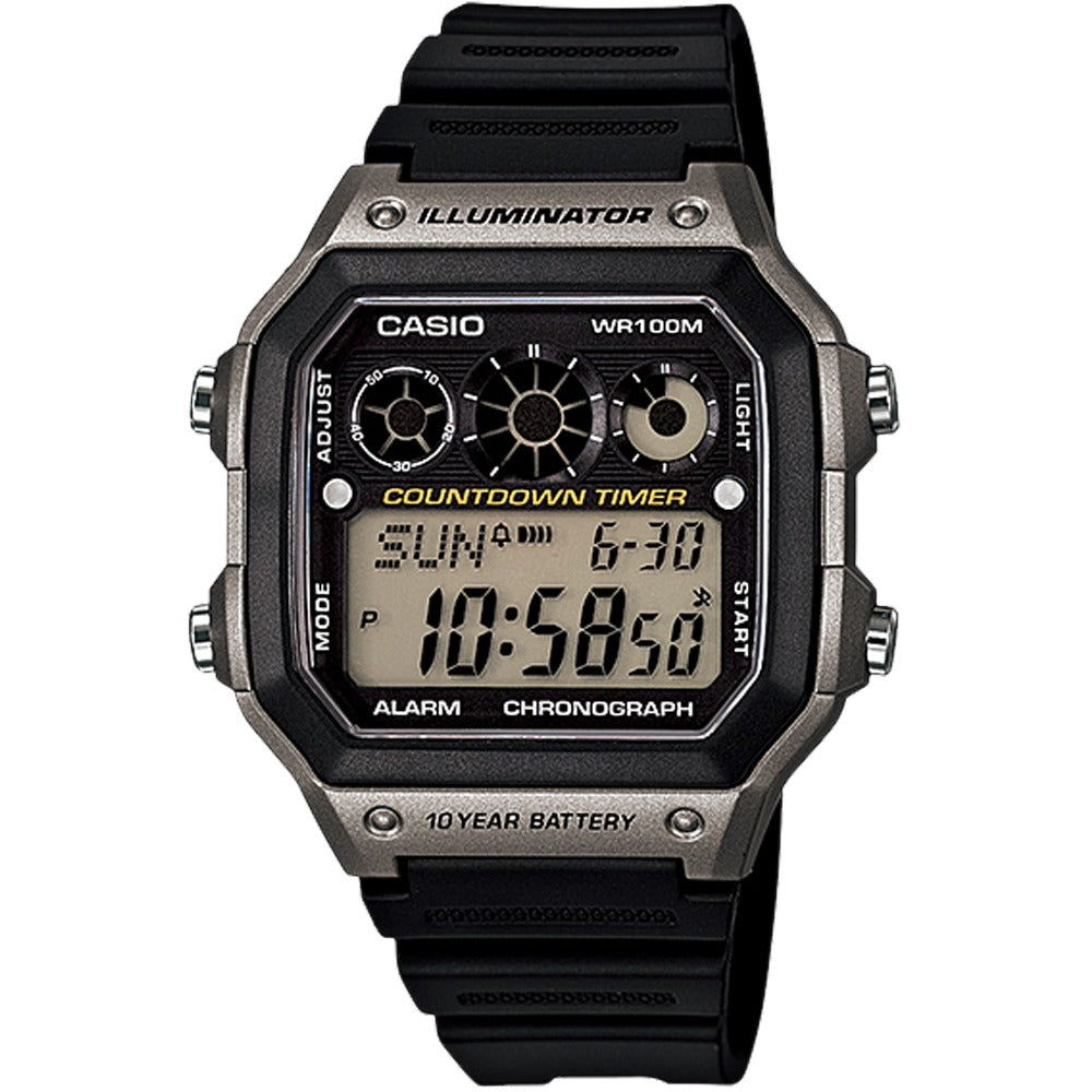 CASIO Men's Illuminator Digital Display Quartz Black Watch #AE-1300WH-8AVDF