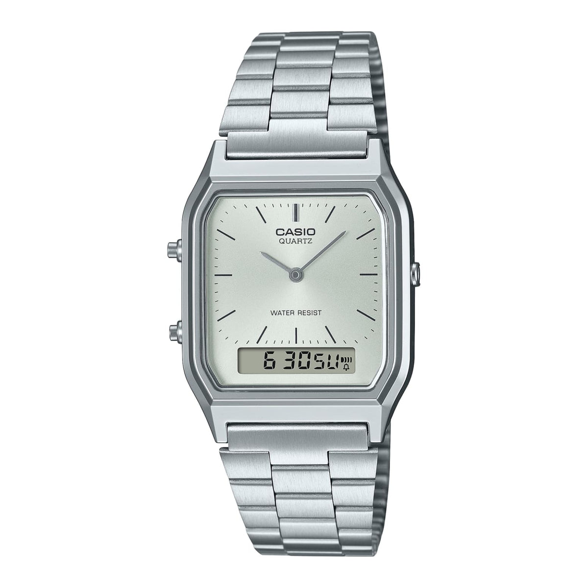 Casio Vintage Silver Dial Stainless Steel Analog-Digital Watch AQ-230A-7AMQYES - main product photo