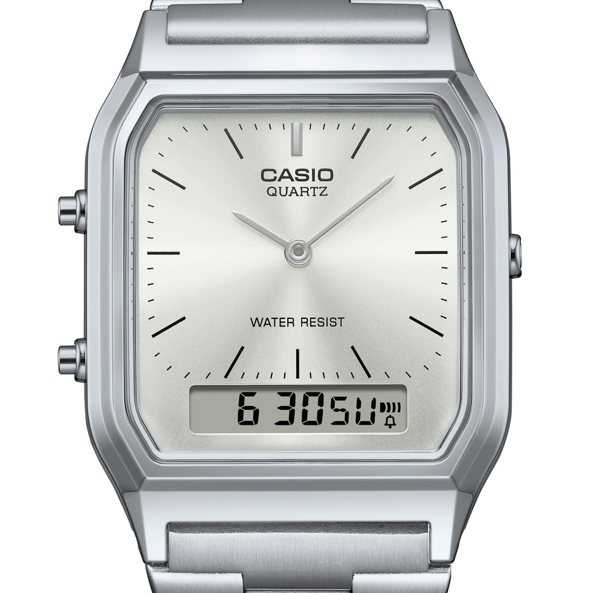 Casio Vintage Silver Dial Stainless Steel Analog-Digital Watch AQ-230A-7AMQYES - detail photo 4