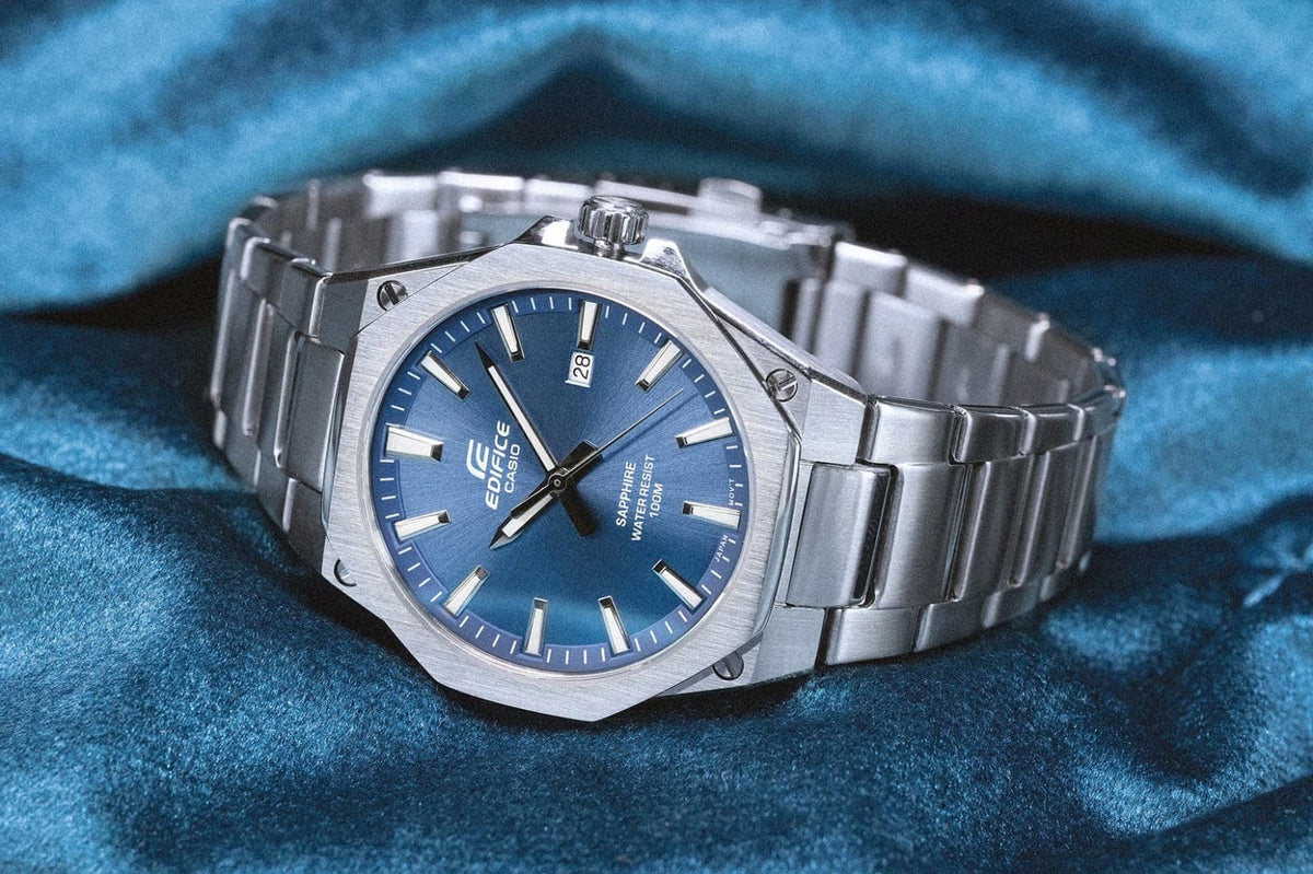 Casio Edifice Blue Dial Sapphire Stainless Steel Slim Watch EFR-S108D-2AVUEF - detail photo 4