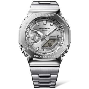 Casio G-Shock Silver Octagon Stainless Steel Analog-Digital Watch GM-2110D-7A - detail photo 2