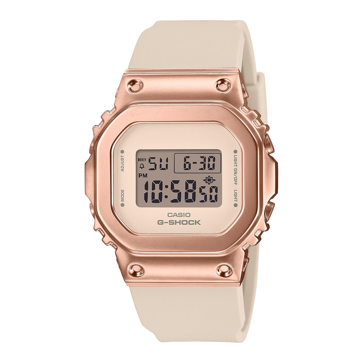 CASIO G-SHOCK for Women Digital Pink Gold Dial Women's Watch #GM-S5600PG-4DR