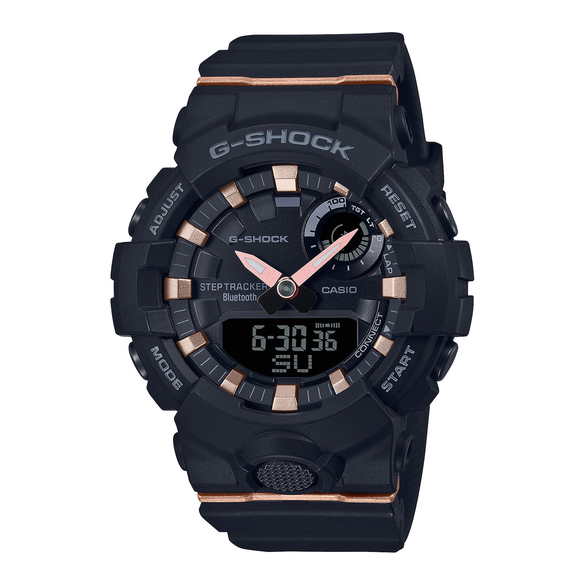 CASIO G-SHOCK Ladies' S-Series G-Squad Connected Black Resin Watch #GMA-B800-1ADR