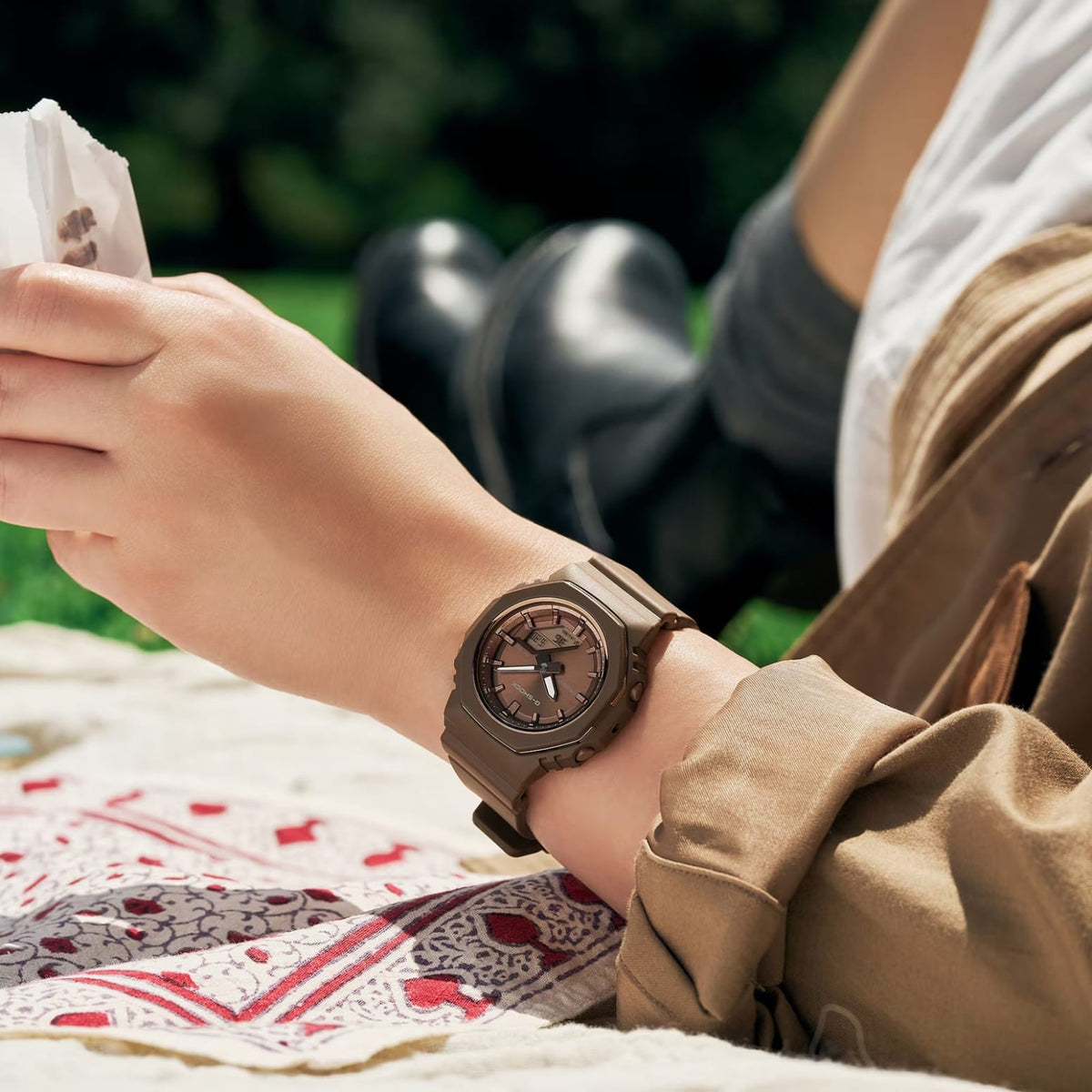 Casio G-SHOCK GMA-P2110B-5A Earthy Brown Bio-Based Resin Mid-Size Watch GMA-P2110B-5ADR - detail photo 2