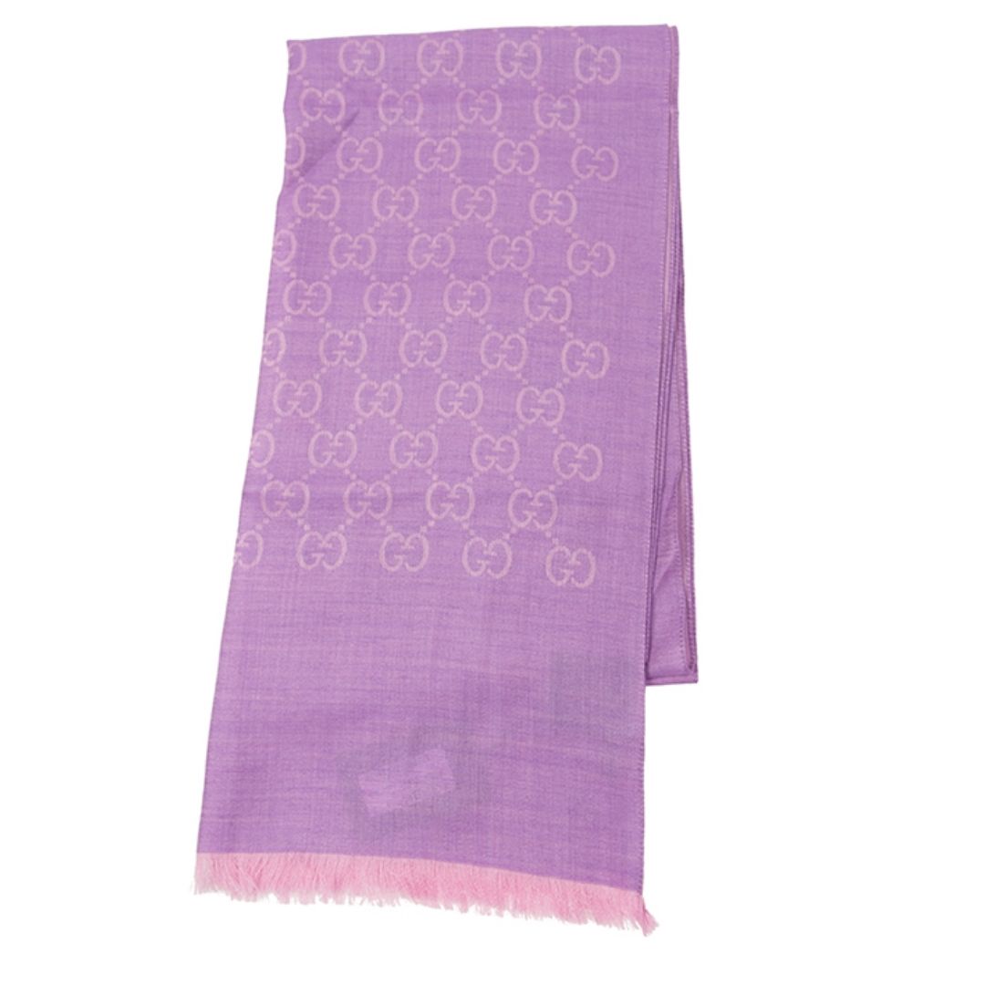 Gucci 165904-3G646-1264 Scarf Graphite Dark Brown, Wool Silk, 45 x