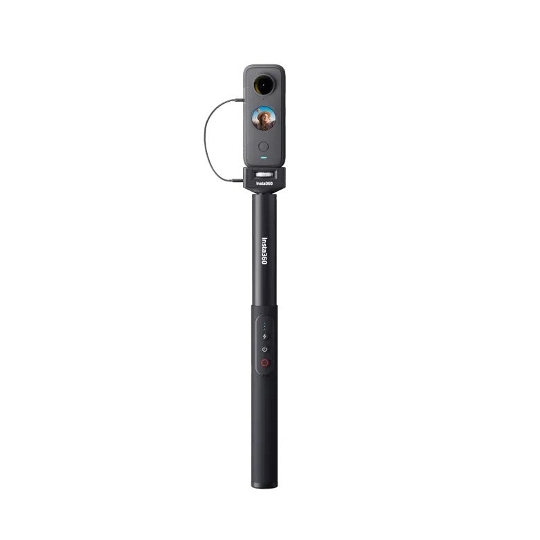 Insta360 Power Selfie Stick front with camera