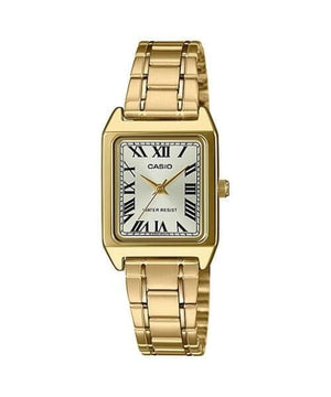 Casio Ladies Gold Tone Square Roman Numeral Dial Stainless Steel Watch LTP-V007G-9BUDF - detail photo 3
