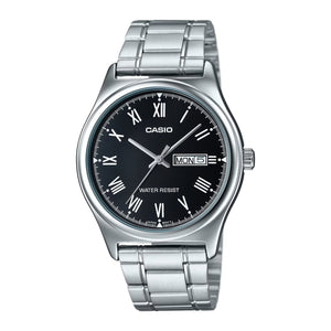 Casio Enticer Black Roman Numeral Dial Stainless Steel Men's Watch MTP-V006D-1BUDF - main product photo